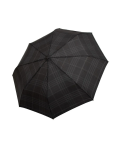 Obrázek z DOPPLER Carbonsteel Magic woven check black grey - pánský plně automatický deštník hnědá 