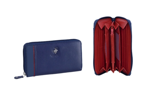 Obrázek z Dámská peněženka BHPC Piping long zip BH-1572-05 modrá 