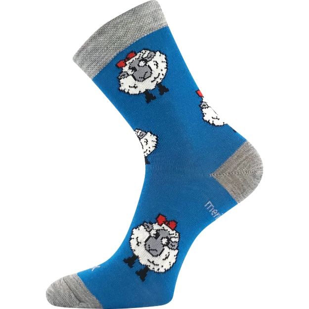 Obrázek z VOXX Ponožky dětské slabé z merino VLNĚNKA s ionty stříbra TMAVĚ TYRKYSOVÉ 