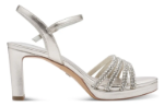 Obrázek z Tamaris 1-28390-46-957 Dámské sandály na podpatku stříbrné 