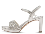 Obrázek z Tamaris 1-28390-46-957 Dámské sandály na podpatku stříbrné 