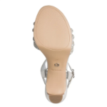 Obrázek z Tamaris 1-28390-46-957 Dámské sandály na podpatku stříbrné 