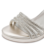 Obrázek z Tamaris 1-28390-46-957 Dámské sandály na podpatku stříbrné 