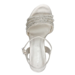 Obrázek z Tamaris 1-28390-46-957 Dámské sandály na podpatku stříbrné 