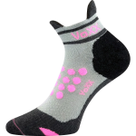 Obrázek z VOXX Ponožky kompresní sportovní SPRINTER nízké s ionty stříbra SVĚTLE ŠEDÉ S RŮŽOVOU 