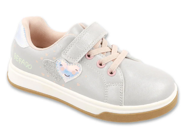 Obrázek z BEFADO 514X496 tenisky SPORT HEARTSY stříbrné 