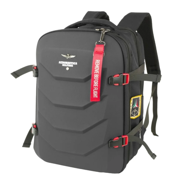 Obrázek z Batoh Aeronautica Militare Patch comby AM-582-01 černá 25 L 