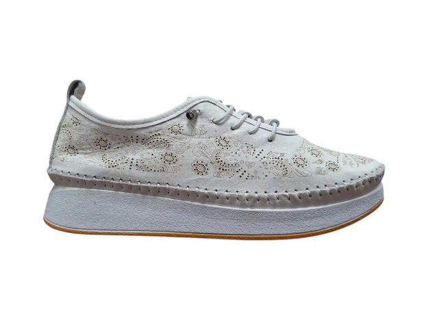 Obrázek z Wild 156-26039 Dámské celokožené boty bílé 