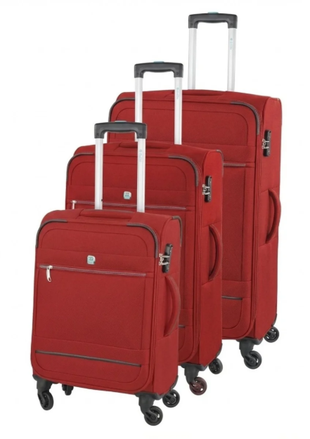 Obrázek z Cestovní kufry set 3ks Dielle S,M,L 350-02 červená 211 L 