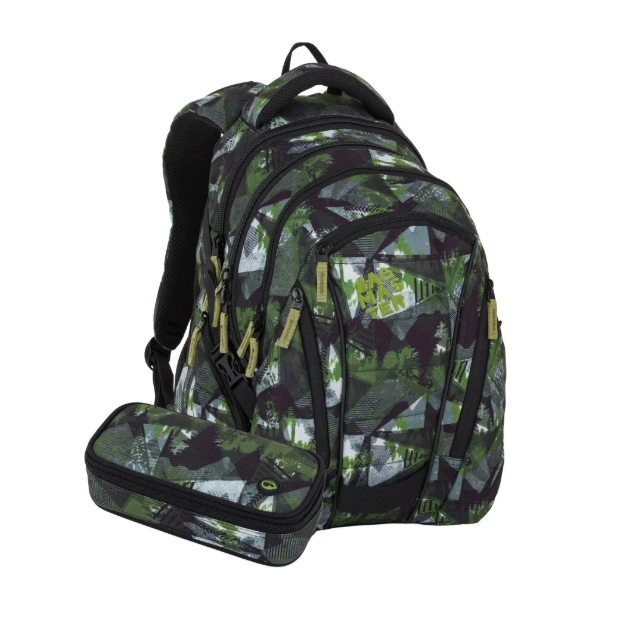 Obrázek z Bagmaster BAG 26 A studentský set – zeleno-šedý Zelená 30 l 