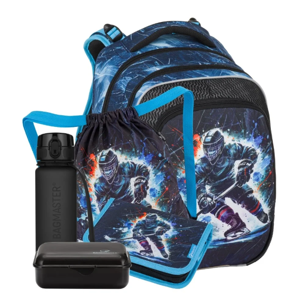 Obrázek z Bagmaster BETA 26 D velký školní set pro prvňáčky – hokej Modrá 23 l 
