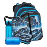 Obrázek z Bagmaster LUMI 26 C velký školní set pro prvňáčky – auto Modrá 25 l 