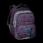 Obrázek z Bagmaster DOPI 26 A velký školní set pro prvňáčky – kočička Růžová 23 l 