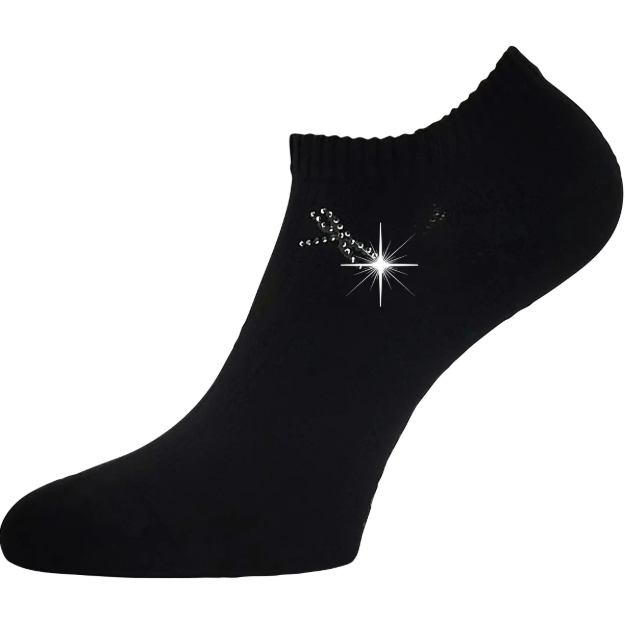 Obrázek z LONKA Ponožky dámské elegantní FLITANA 01 s kamínky ČERNÉ (3 páry) 
