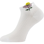 Obrázek z LONKA Ponožky dámské elegantní FLITANA 02 s kamínky BÍLÉ (3 páry) 