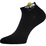 Obrázek z LONKA Ponožky dámské elegantní FLITANA 02 s kamínky ČERNÉ (3 páry) 