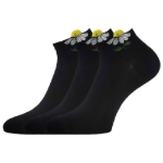 Obrázek z LONKA Ponožky dámské elegantní FLITANA 02 s kamínky ČERNÉ (3 páry) 