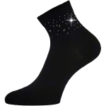 Obrázek z LONKA Ponožky dámské elegantní FLITANA 03 s kamínky ČERNÉ (3 páry) 