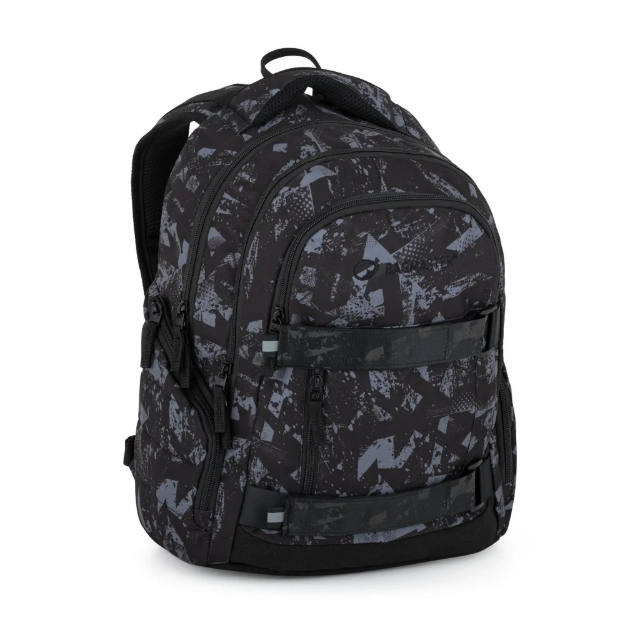 Obrázek z Bagmaster NOMAD 25 B studentský batoh – černo-šedý Černá 30 l 