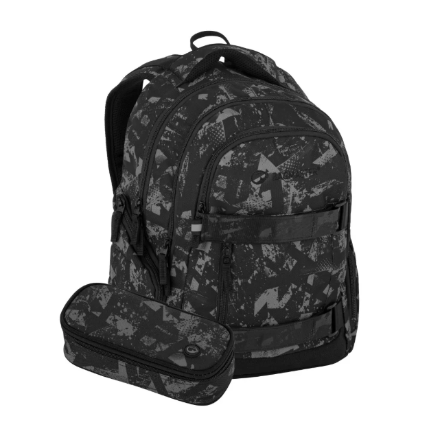 Obrázek z Bagmaster NOMAD 25 B studentský set – černo-šedý Černá 28 l 