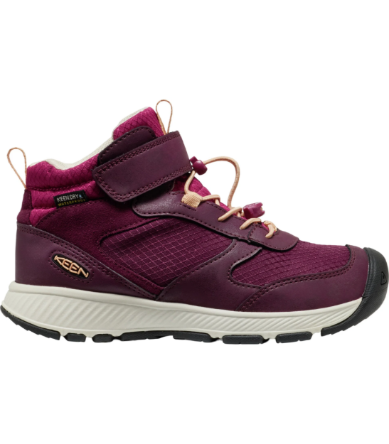 Obrázek z KEEN Skua MID WP YOUTH Kotníkové zimní boty fig/peach fuzz 