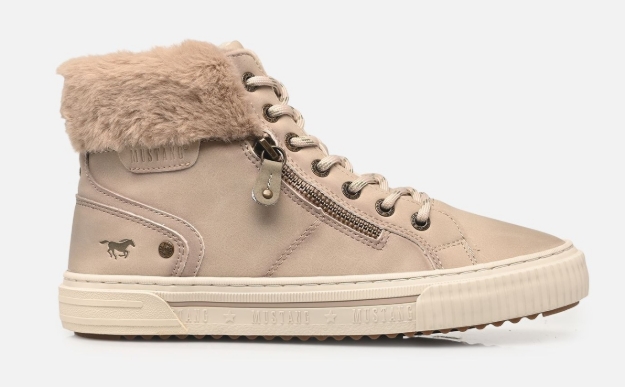 Obrázek z Mustang 15M0112003 Dámské zimní kotníkové boty cream 