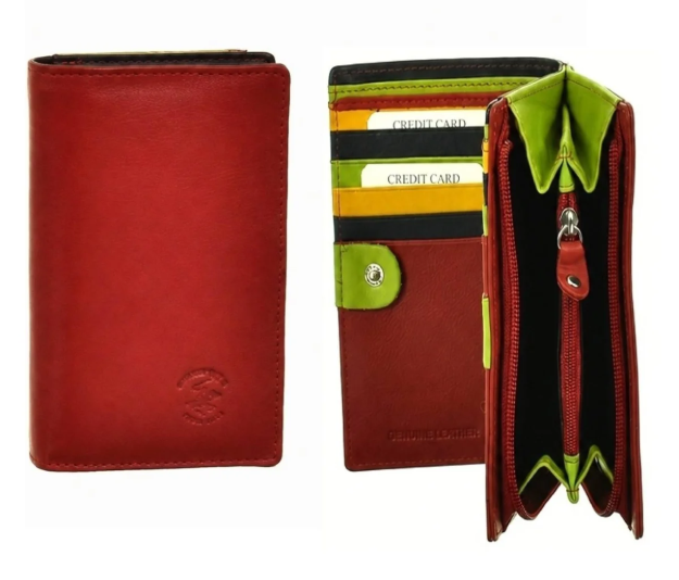 Obrázek z Dámská peněženka BHPC Colorfull combi - červená BH-2968-02 červená 