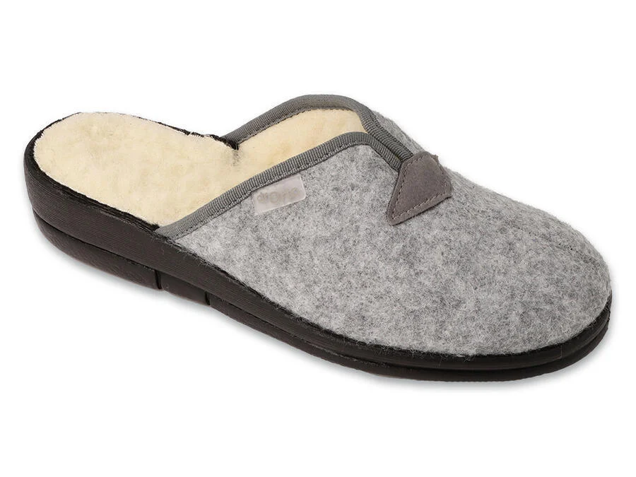 BEFADO 9D638 DrORTOdámpantofle šedéovčí rouno 40 937D638_40