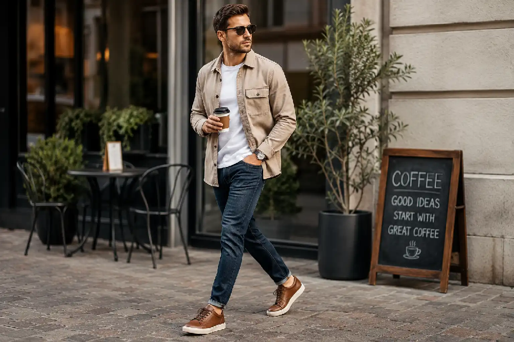 Stylová pánská vycházková obuv z kvalitní kůže