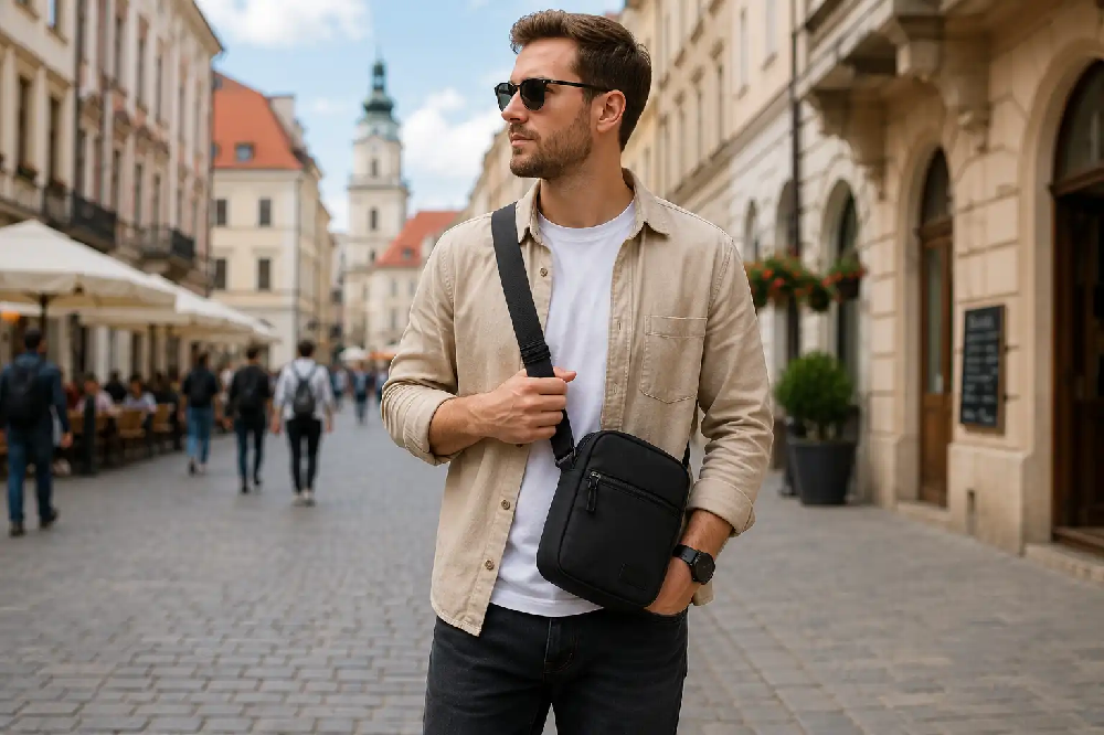 Taška přes rameno crossbody na cestování a denní nošení